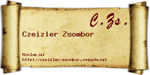 Czeizler Zsombor névjegykártya